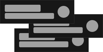 Specification group cards stacked in a cascading layout